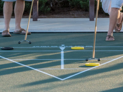 Villager is Serious About Shuffleboard