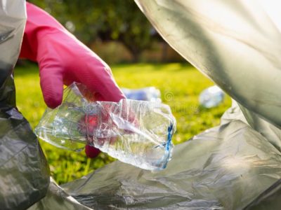 Villager Collects Garbage During Morning Walks