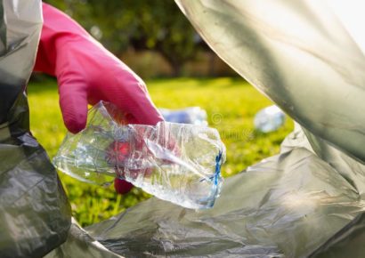 Villager Collects Garbage During Morning Walks