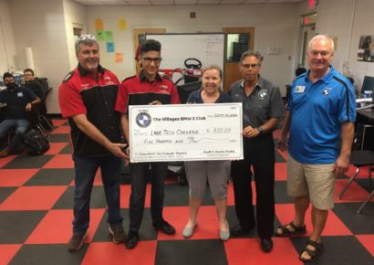 The Villages BMW Z Club Awards Scholarship to Local College Student