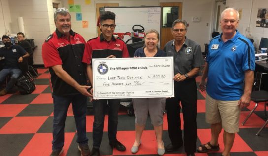 The Villages BMW Z Club Awards Scholarship to Local College Student