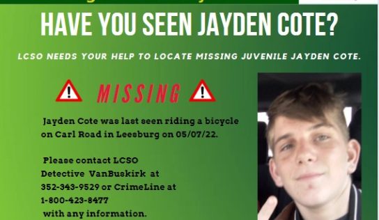 Missing Juvenile in Leesburg