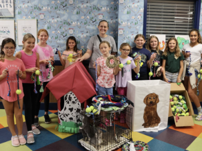 Camp Kids Make Crafts for Shelter Animals