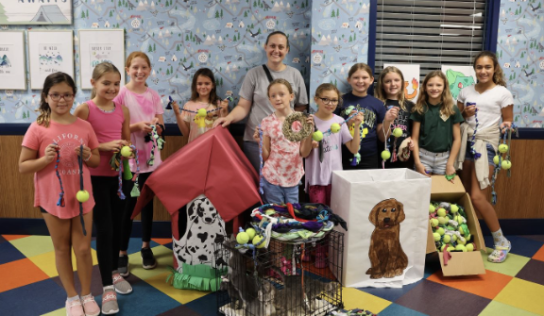 Camp Kids Make Crafts for Shelter Animals