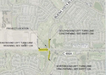 Nighttime lane closures to occur on Buena Vista Boulevard