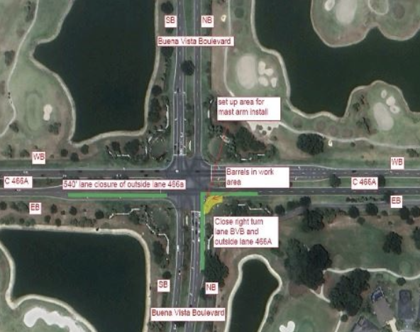 Sumter County updates lane closures for Buena Vista Boulevard